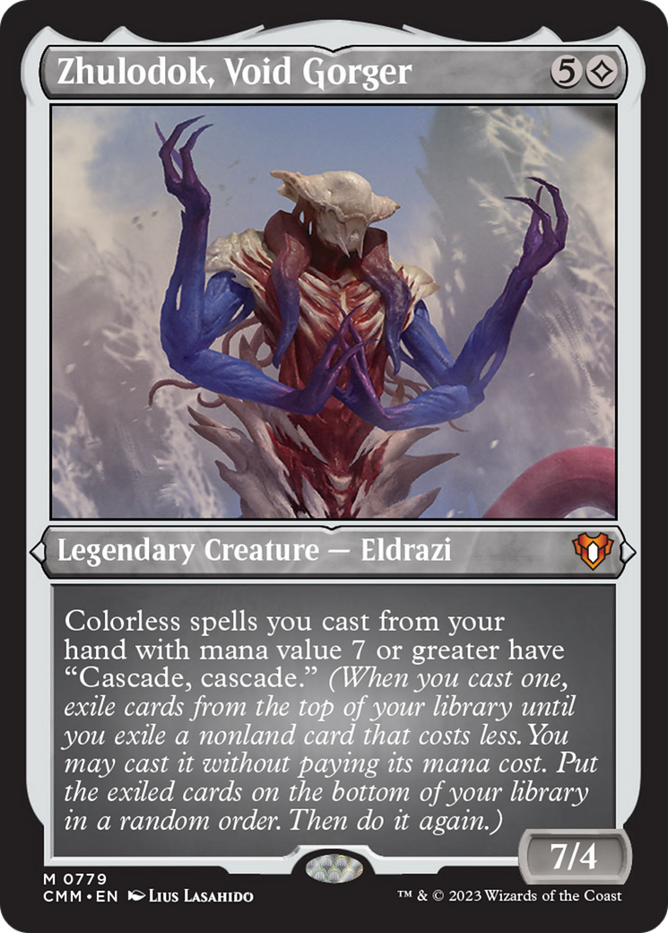 Zhulodok, Void Gorger (Display Commander) (Foil Etched) [Commander Masters] | D20 Games