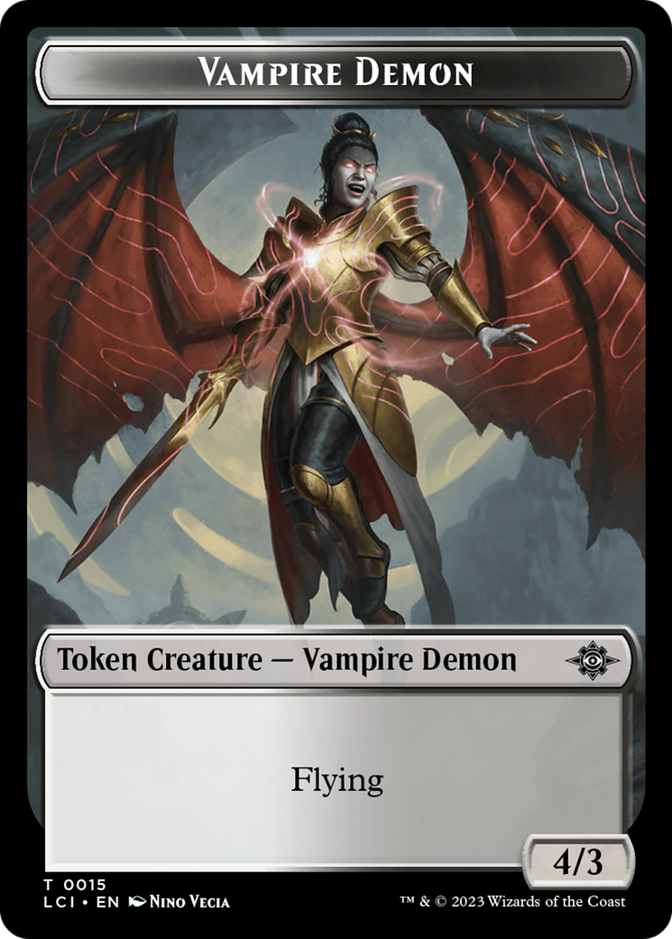 Gnome // Vampire Demon Double-Sided Token [The Lost Caverns of Ixalan Tokens] | D20 Games