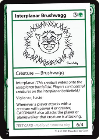 Interplanar Brushwagg (2021 Edition) [Mystery Booster Playtest Cards] | D20 Games