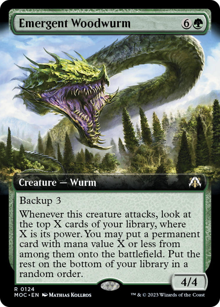 Emergent Woodwurm (Extended Art) [March of the Machine Commander] | D20 Games