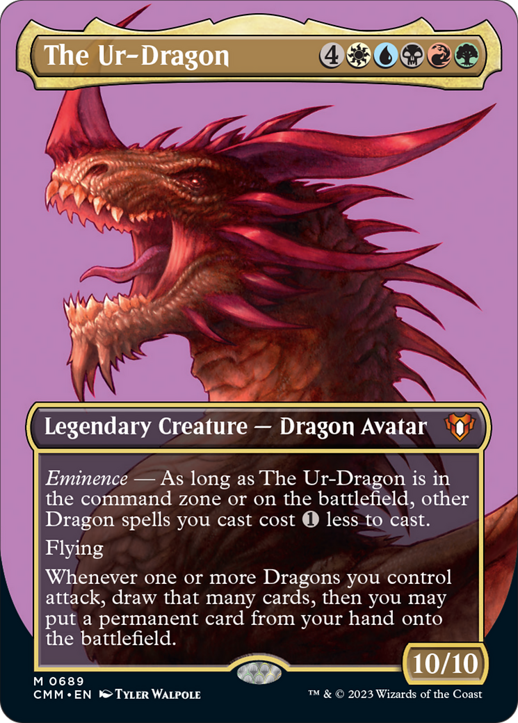 The Ur-Dragon (Borderless Profile) [Commander Masters] | D20 Games