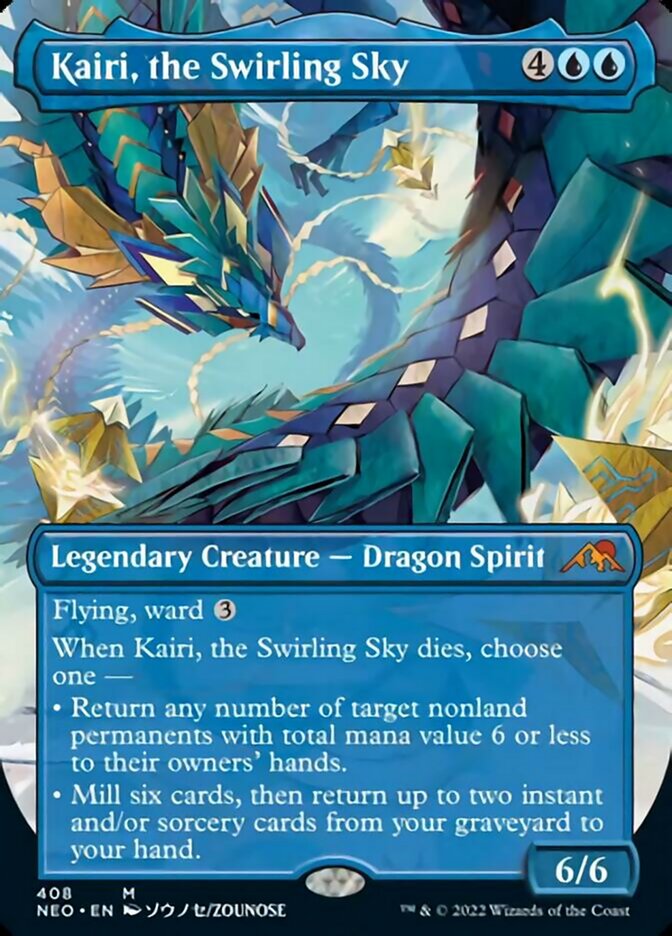 Kairi, the Swirling Sky (Borderless Alternate Art) [Kamigawa: Neon Dynasty] | D20 Games