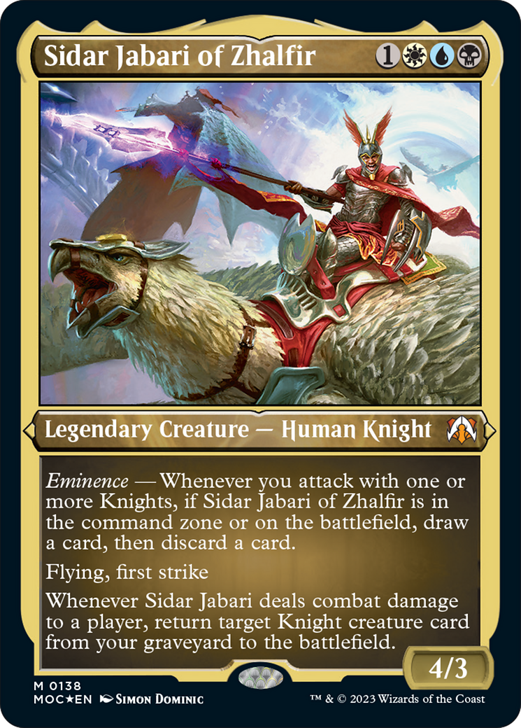 Sidar Jabari of Zhalfir (Display Commander) [March of the Machine Commander] | D20 Games