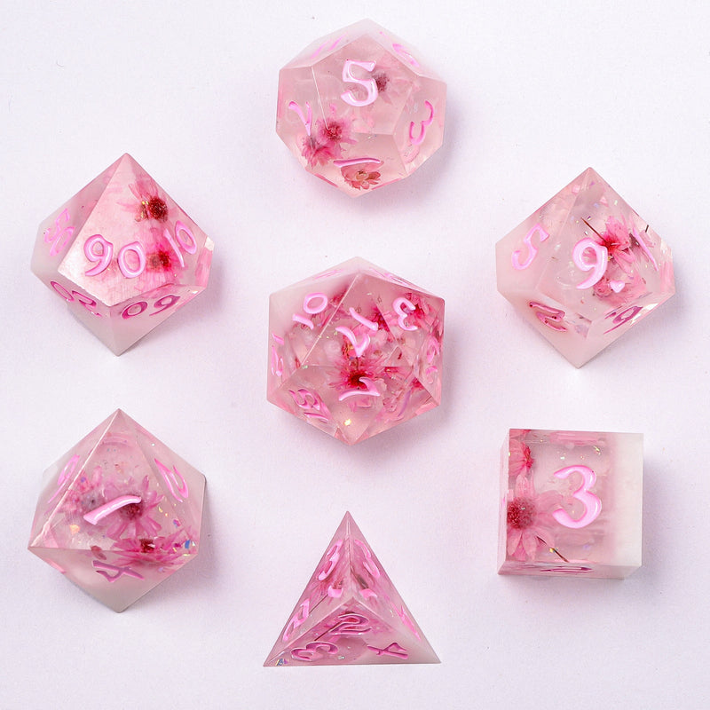 Captured Magic Sharp Resin Dice - Sakura Cherry Blossom