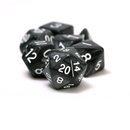 Sirius Dice: Pearl Grey + Black Acrylic