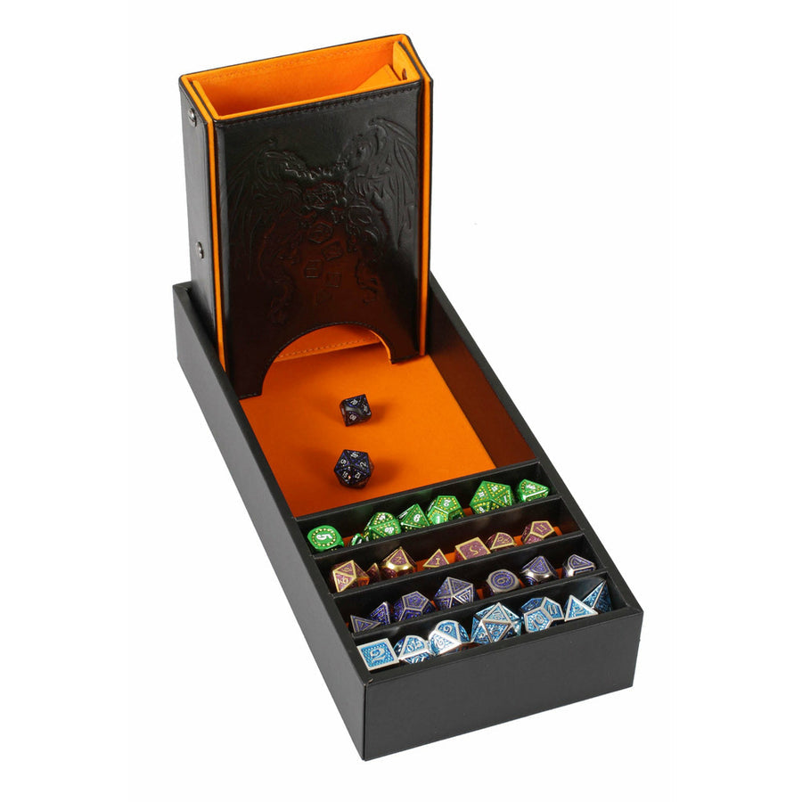 Citadel Dice Tower and Dice Tray, Orange | D20 Games