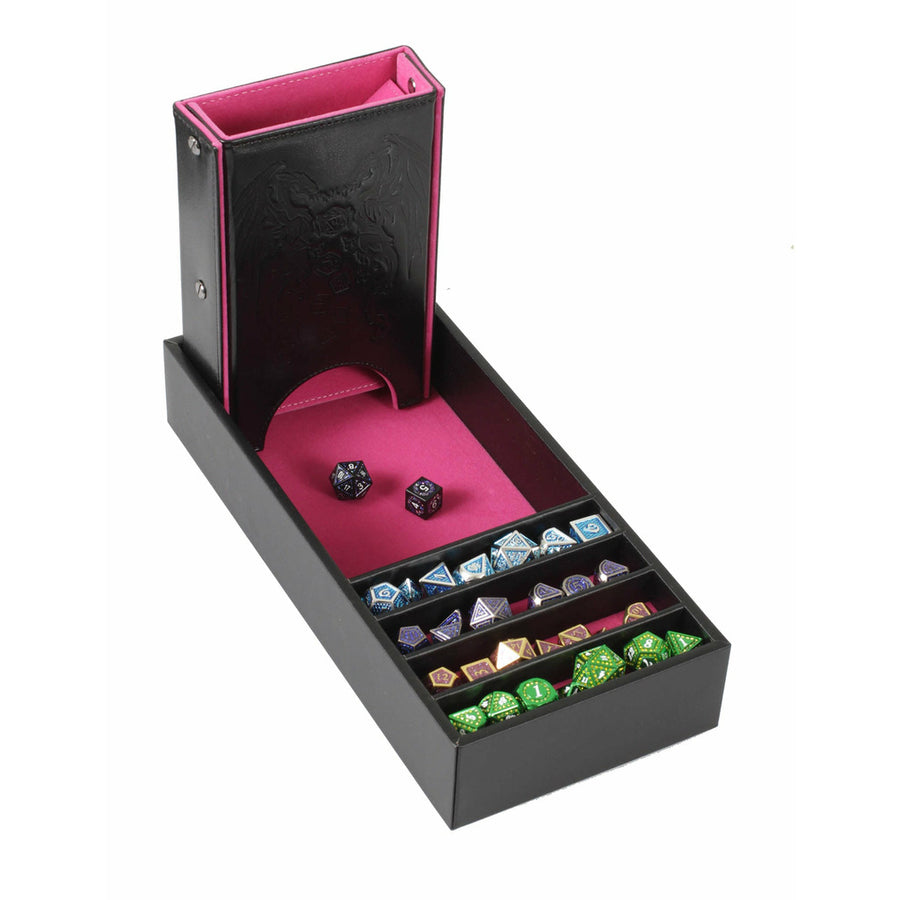 Citadel Dice Tower and Dice Tray, Rose | D20 Games