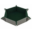 Hexagon Snap Folding Dice Tray - Dragon Skin Green