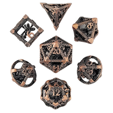 Deep Dreamer Antique Copper set  7 Metal Dice | D20 Games