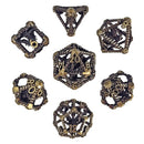 Dragons Immune Antique Gold Set 7 Metal Dice