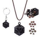 Grimskull's D20 Locket Gift Set - Matte Black