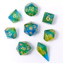 Wyrmforged Rollers - Rounded Edge 8 Piece Polyhedral Dice set - Eye of Newt