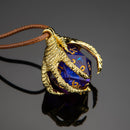 Dragon's Claw Necklace with Random Sharp Resin D20 - Gold
