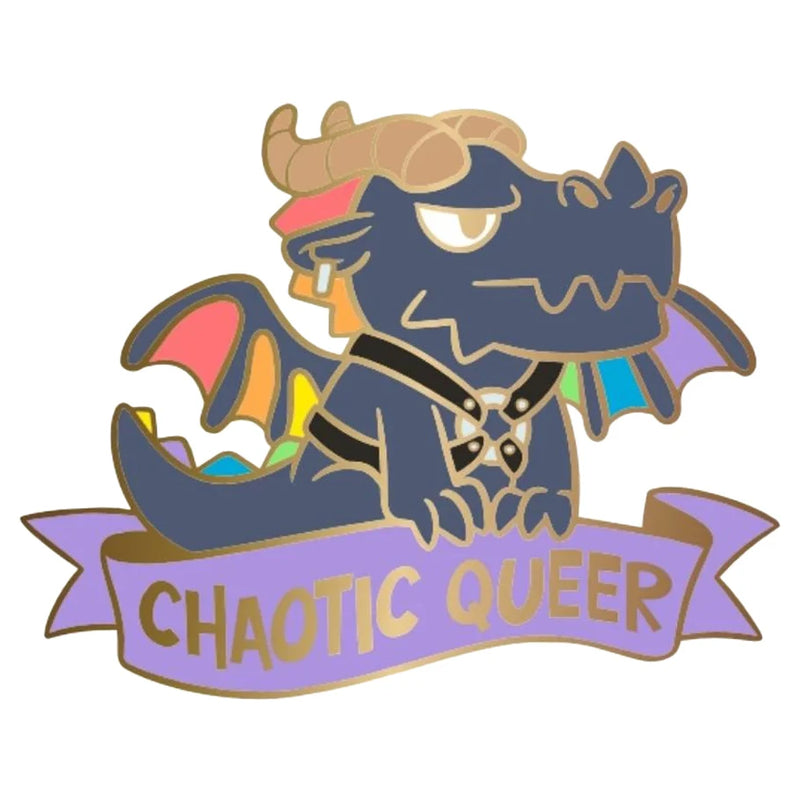 Alternative Alignments enamel pin - Chaotic Queer