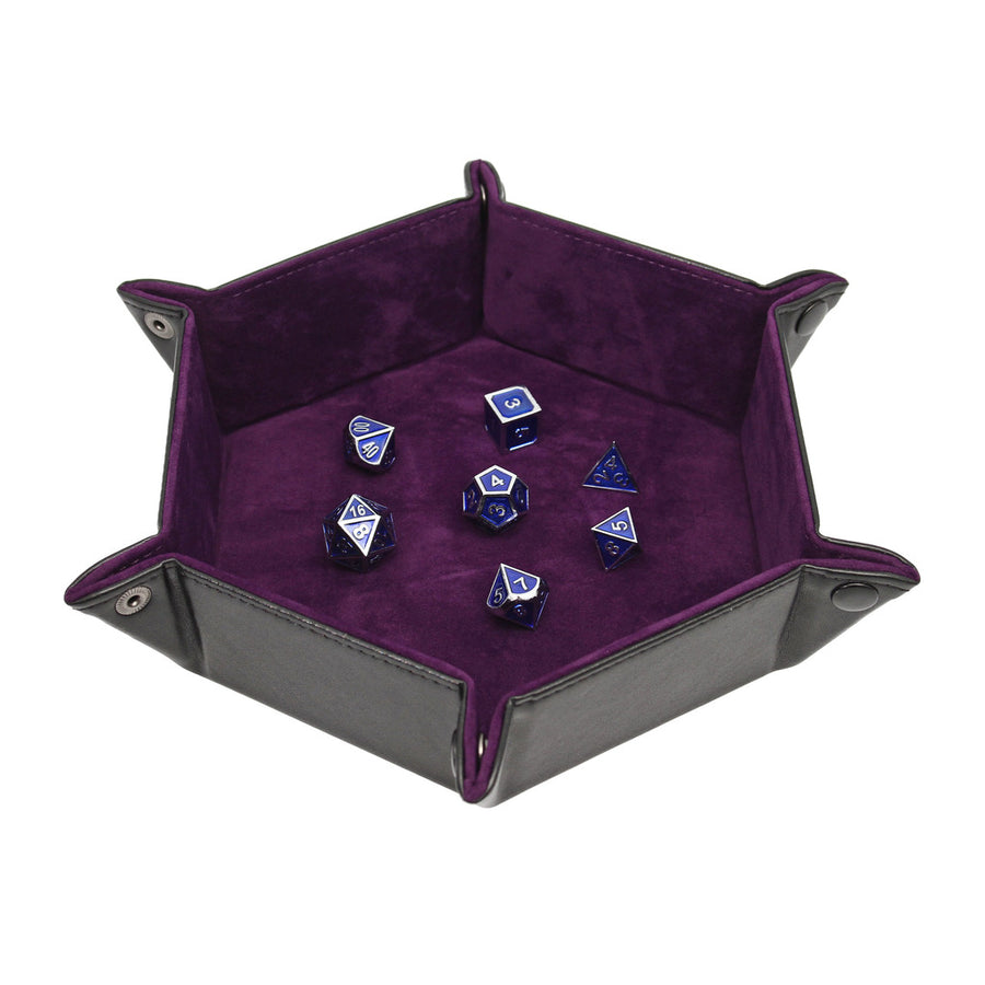 Hexagon Snap Folding Dice Tray - Purple | D20 Games