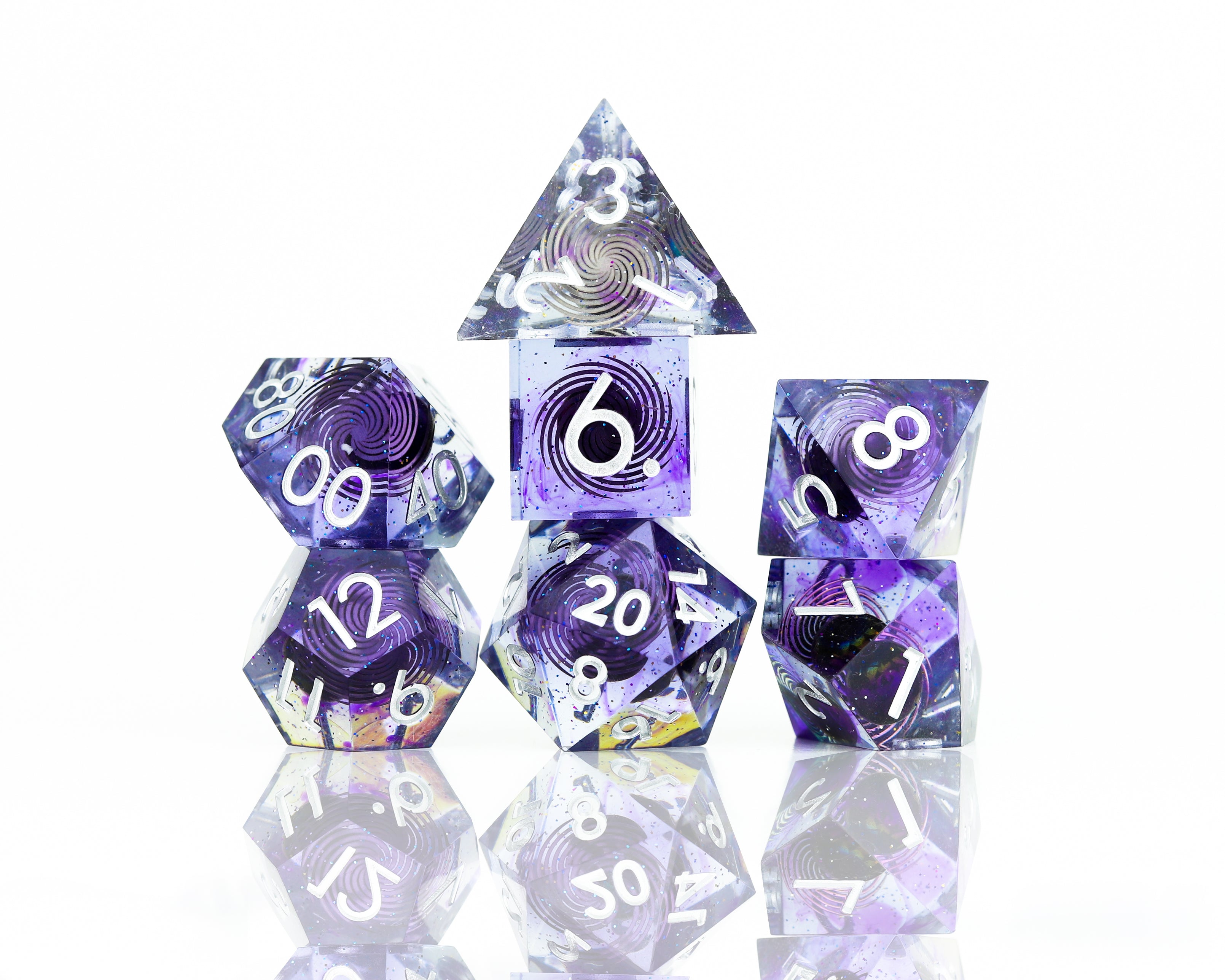 Sirius Dice: Sharp Midnight Dice Set | D20 Games