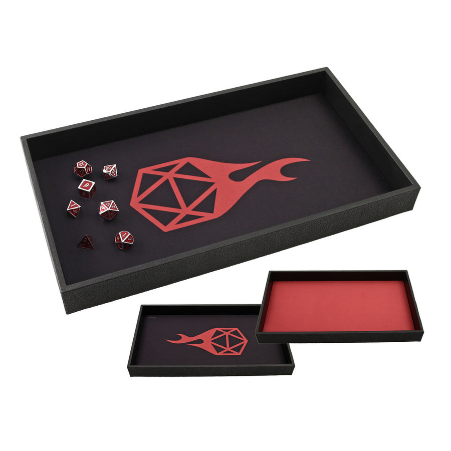 Forged Red Reversible Dice Tray | D20 Games