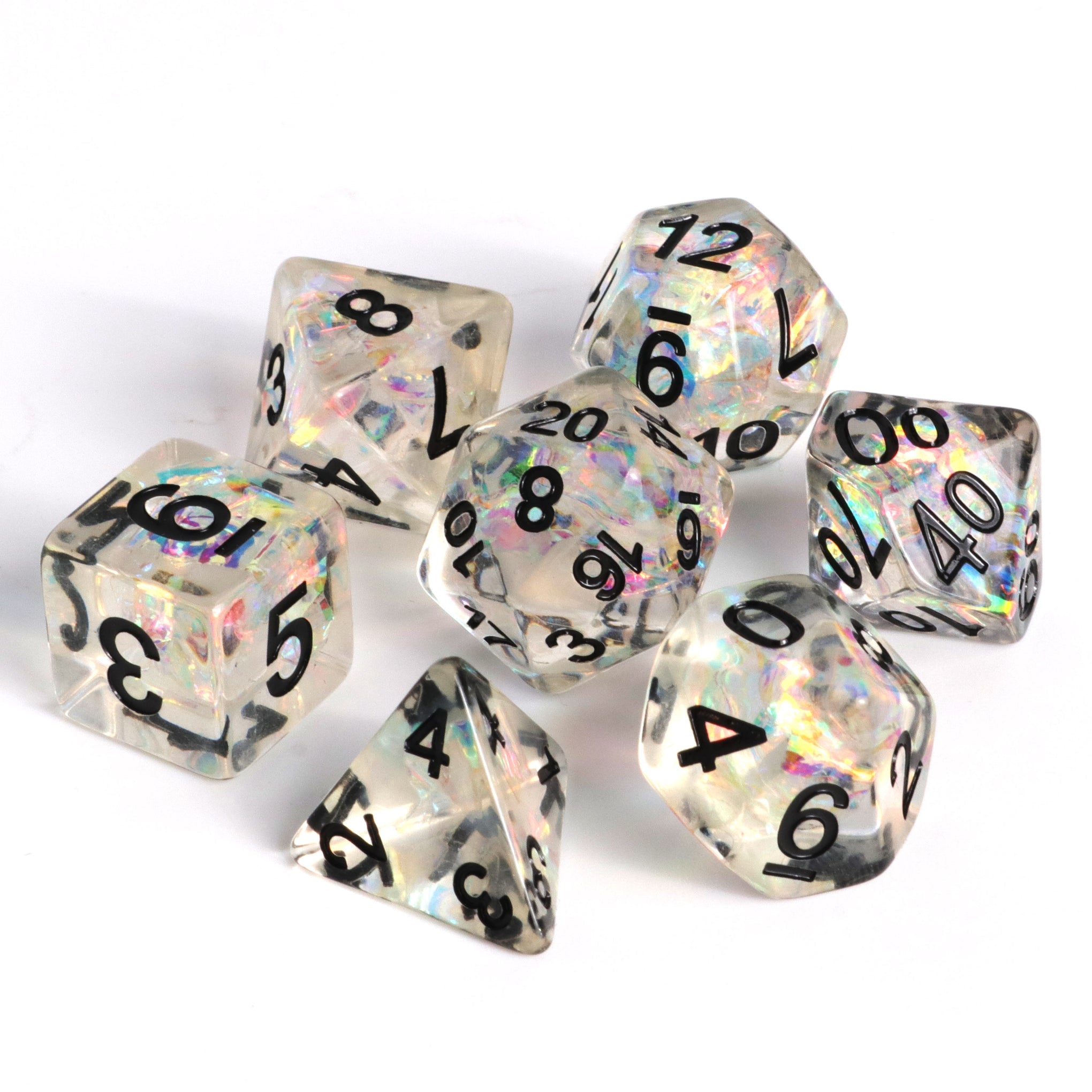 7 Piece RPG Set - Sheer Frost | D20 Games