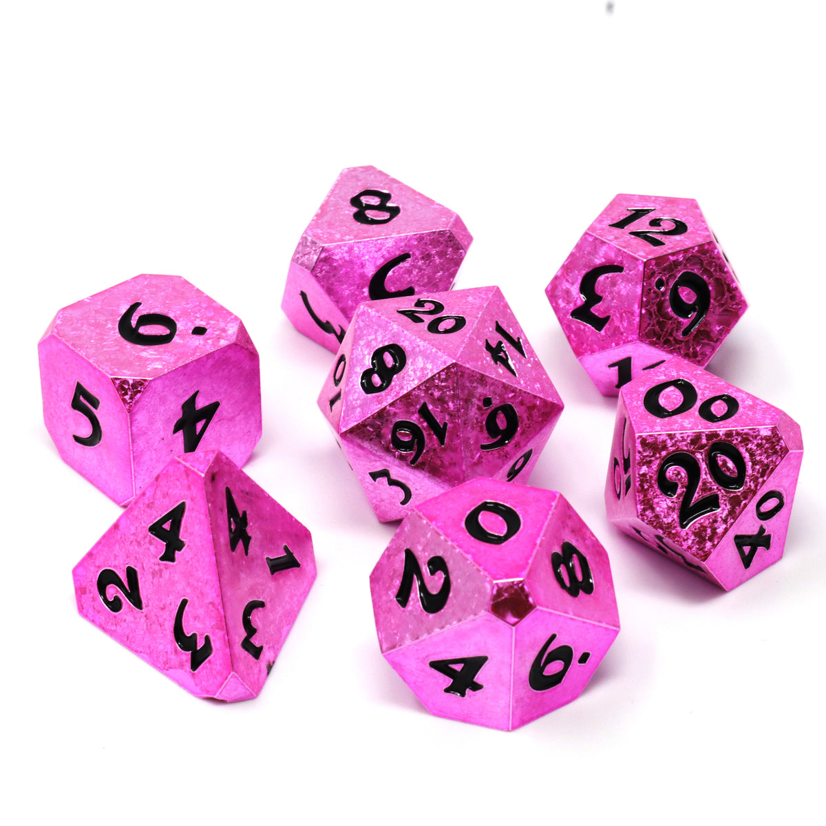 7pc RPG Set - Rosefire Fury | D20 Games