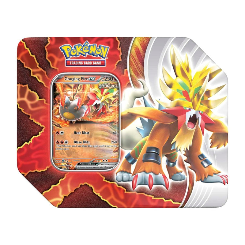 Pokemon Paradox Destinies Tin - Gouging Fire EX