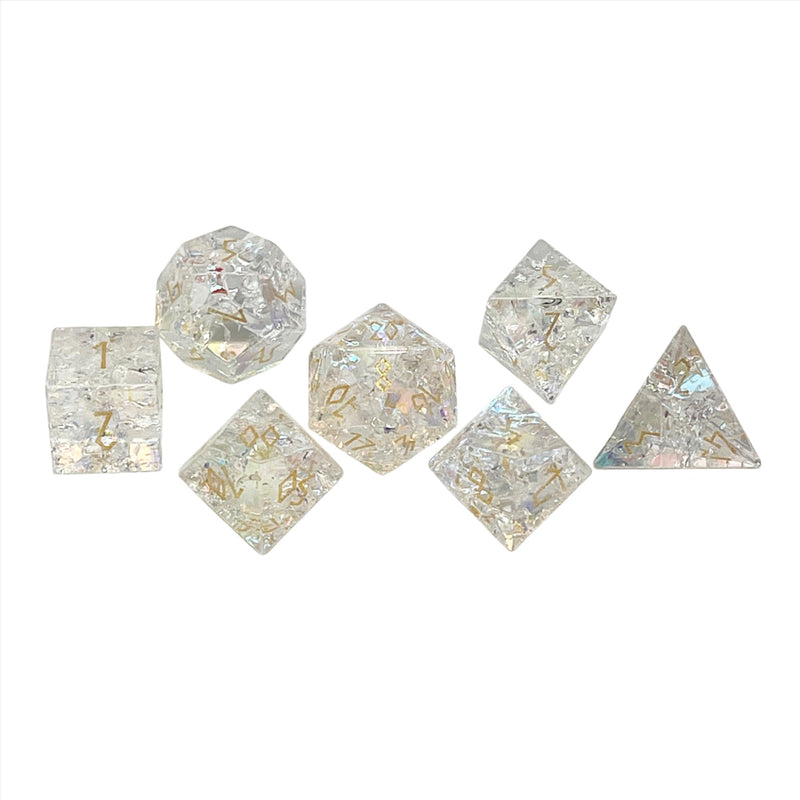 Norse Foundry - Shattered K9 Rainbow Glass Dice