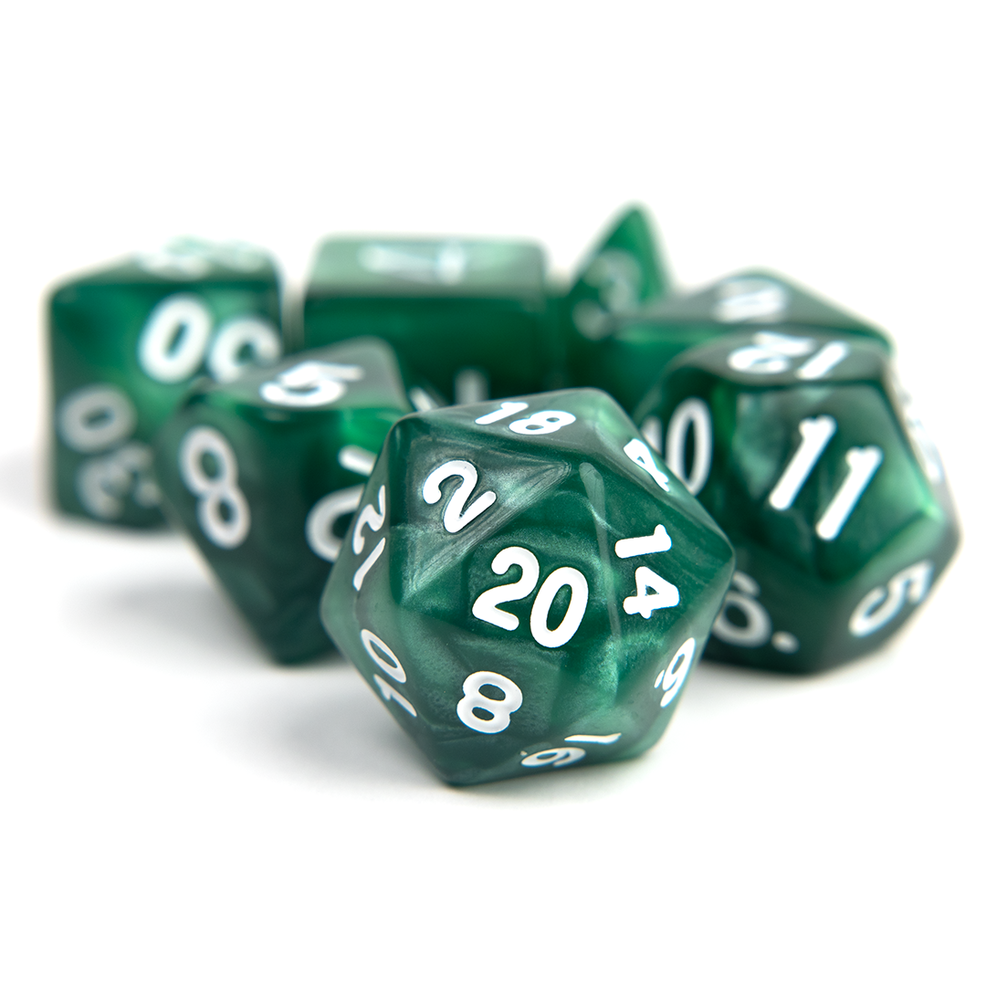 Sirius Dice: Pearl Green Acrylic | D20 Games