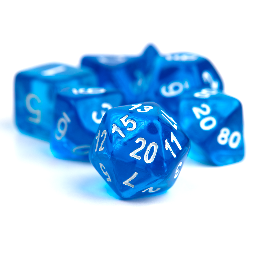 Sirius Dice: Translucent Blue Resin | D20 Games