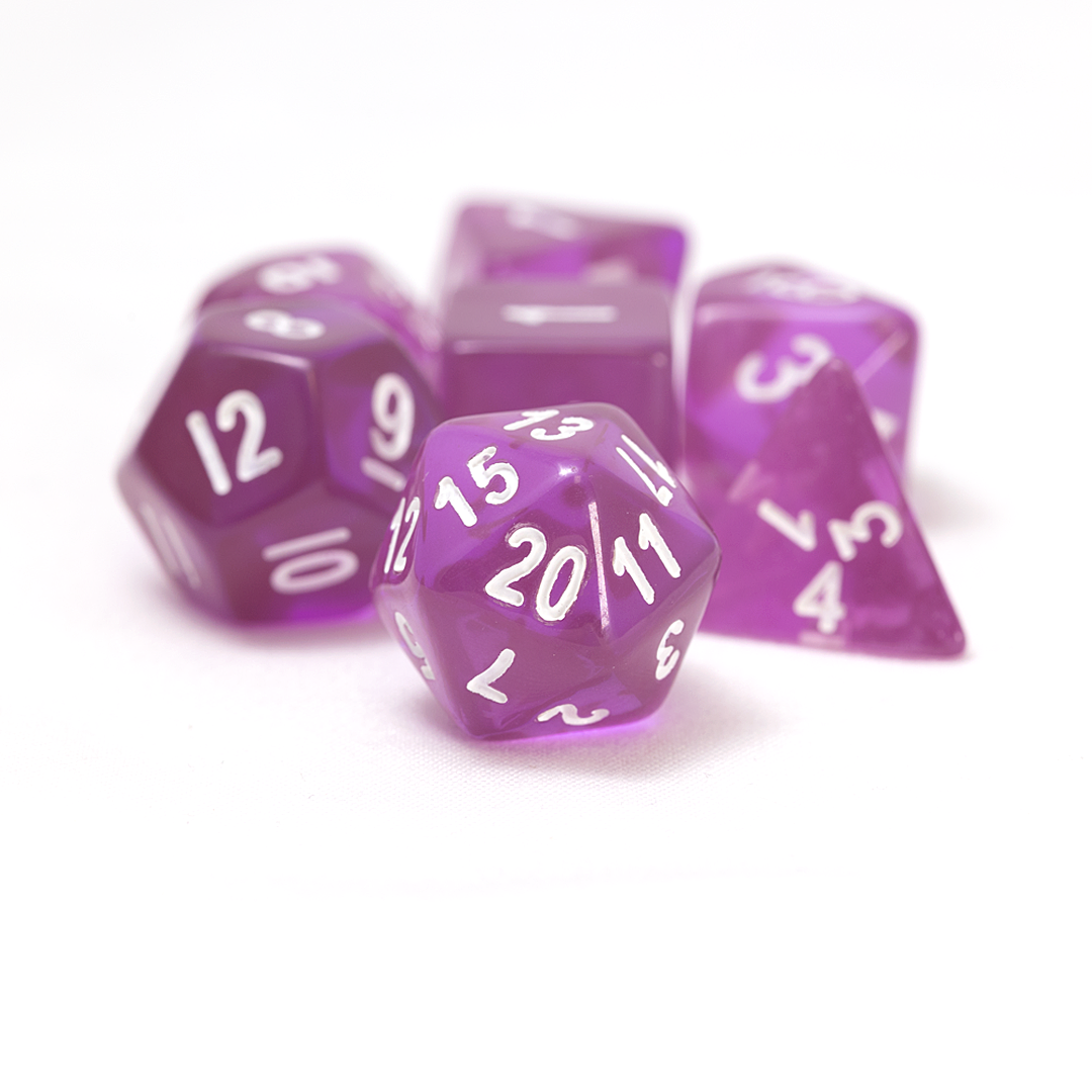 Sirius Dice: Translucent Purple Resin | D20 Games