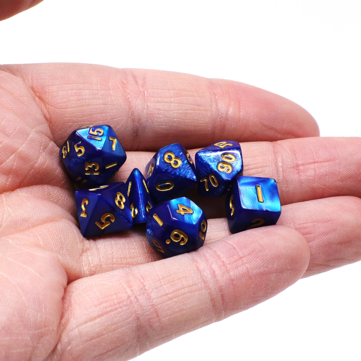 Critlings 7pc Mini RPG Set - Fountain Blue | D20 Games