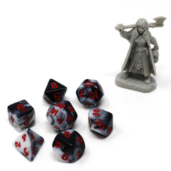 Critlings 7pc Mini RPG Set - Crimson Noir | D20 Games