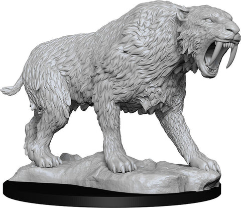 RPG Miniatures: Townsfolk and Animals - WizKids Unpainted Minis: Saber-Toothed Tiger
