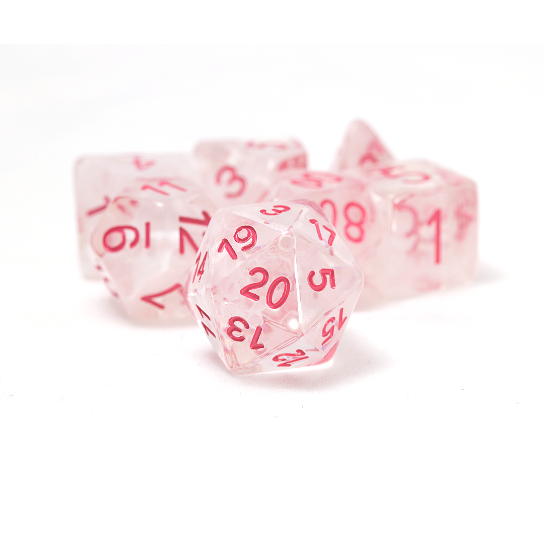 Sirius Dice: White Cloud, Pink Ink | D20 Games