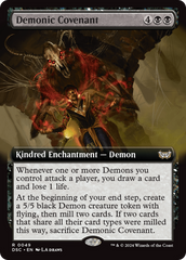 Demonic Covenant (Extended Art) [Duskmourn: House of Horror Commander] | D20 Games