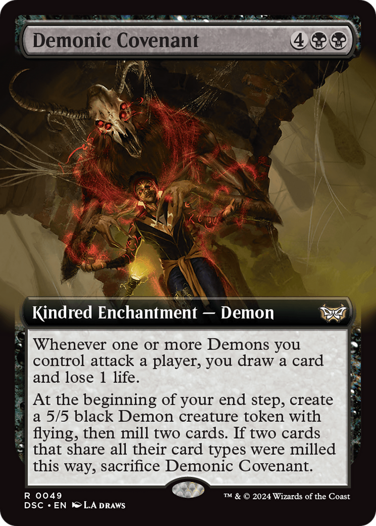 Demonic Covenant (Extended Art) [Duskmourn: House of Horror Commander] | D20 Games