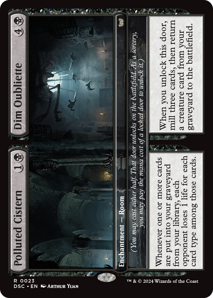 Polluted Cistern // Dim Oubliette [Duskmourn: House of Horror Commander] | D20 Games