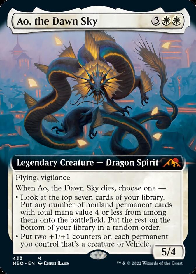 Ao, the Dawn Sky (Extended Art) [Kamigawa: Neon Dynasty] | D20 Games