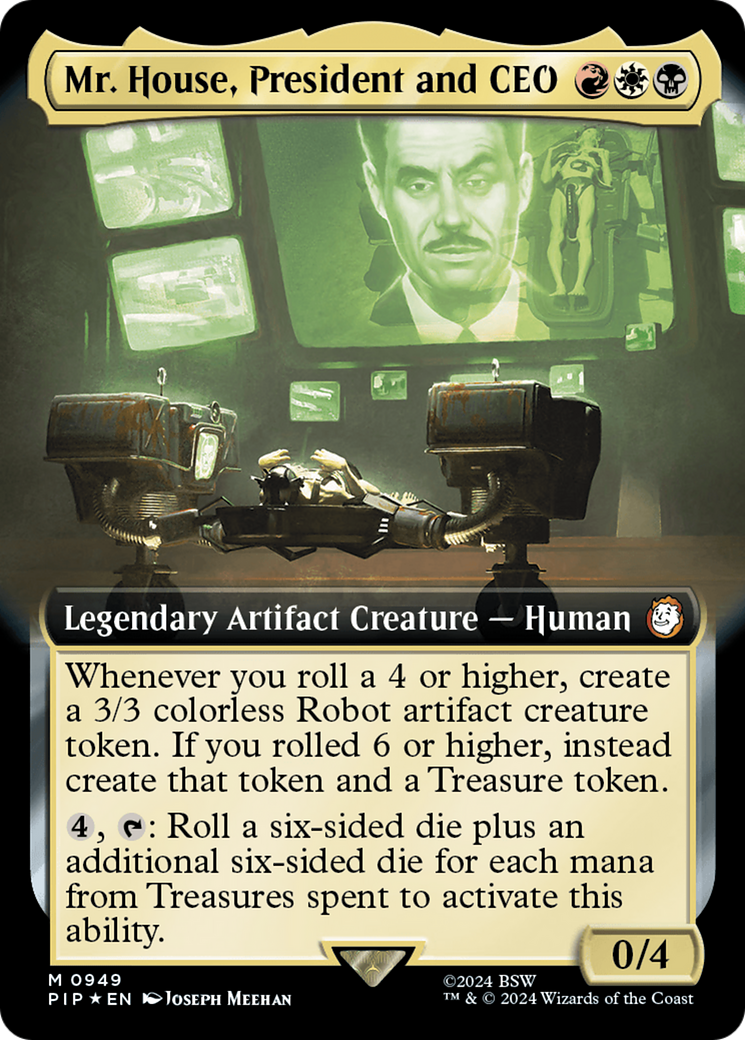 Mr. House, President and CEO (Extended Art) (Surge Foil) [Fallout] | D20 Games