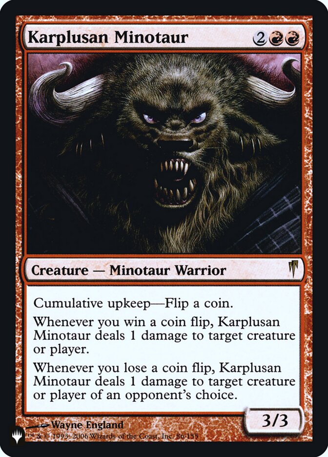 Karplusan Minotaur [Secret Lair: Heads I Win, Tails You Lose] | D20 Games