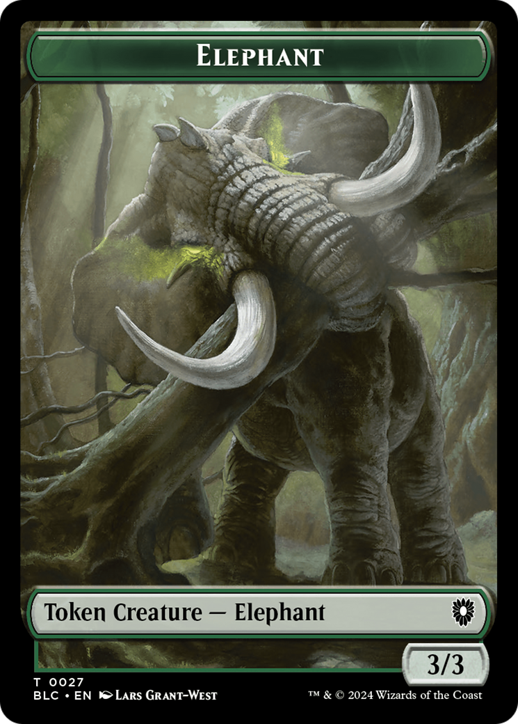 Elephant // Squid Double-Sided Token [Bloomburrow Commander Tokens] | D20 Games