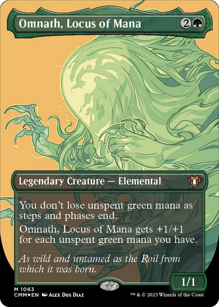 Omnath, Locus of Mana (Borderless Textured Foil Frame Break) [Commander Masters] | D20 Games