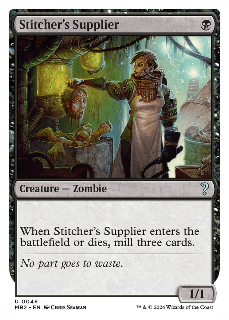 Stitcher's Supplier (White Border) [Mystery Booster 2] | D20 Games