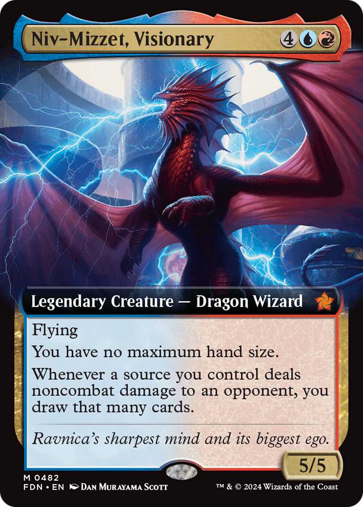 Niv-Mizzet, Visionary (Extended Art) [Foundations] | D20 Games