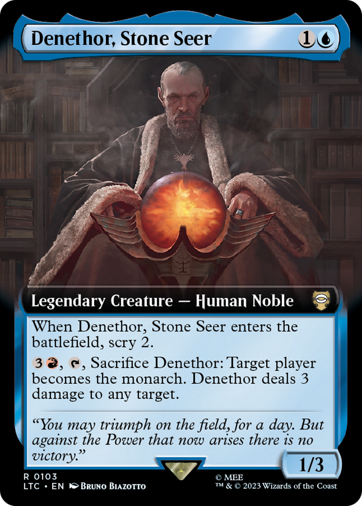 Denethor, Stone Seer (Extended Art) [The Lord of the Rings: Tales of Middle-Earth Commander] | D20 Games