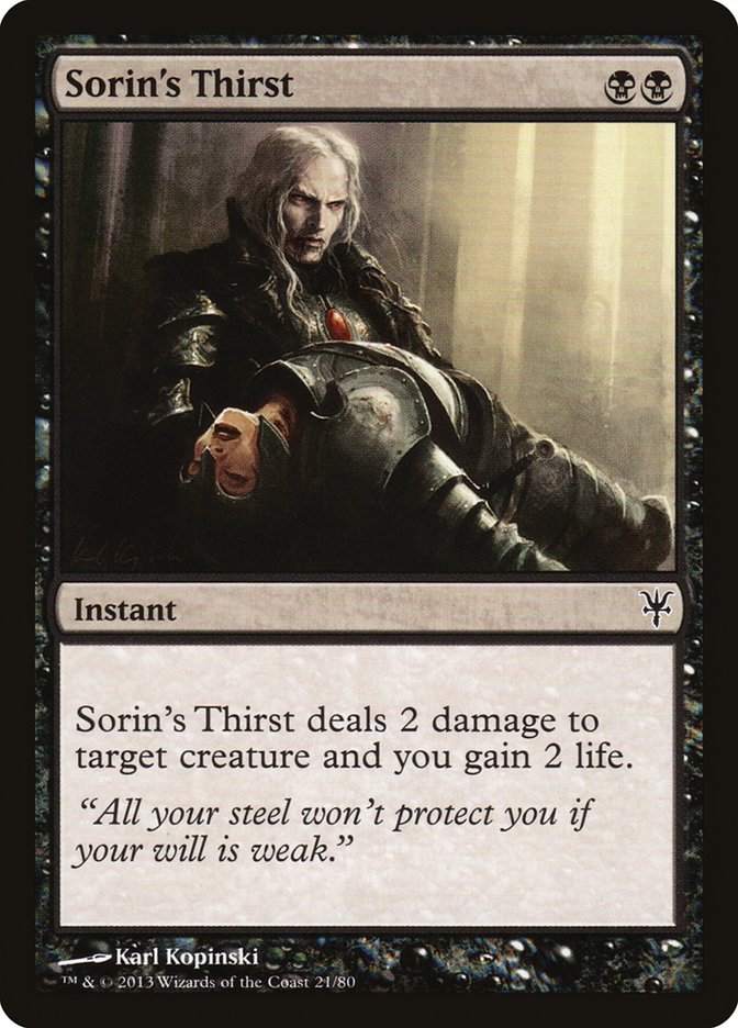 Sorin's Thirst [Duel Decks: Sorin vs. Tibalt] | D20 Games