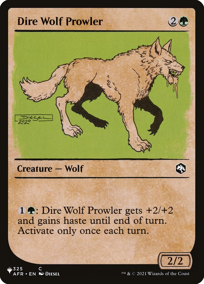 Dire Wolf Prowler (Showcase) [The List] | D20 Games