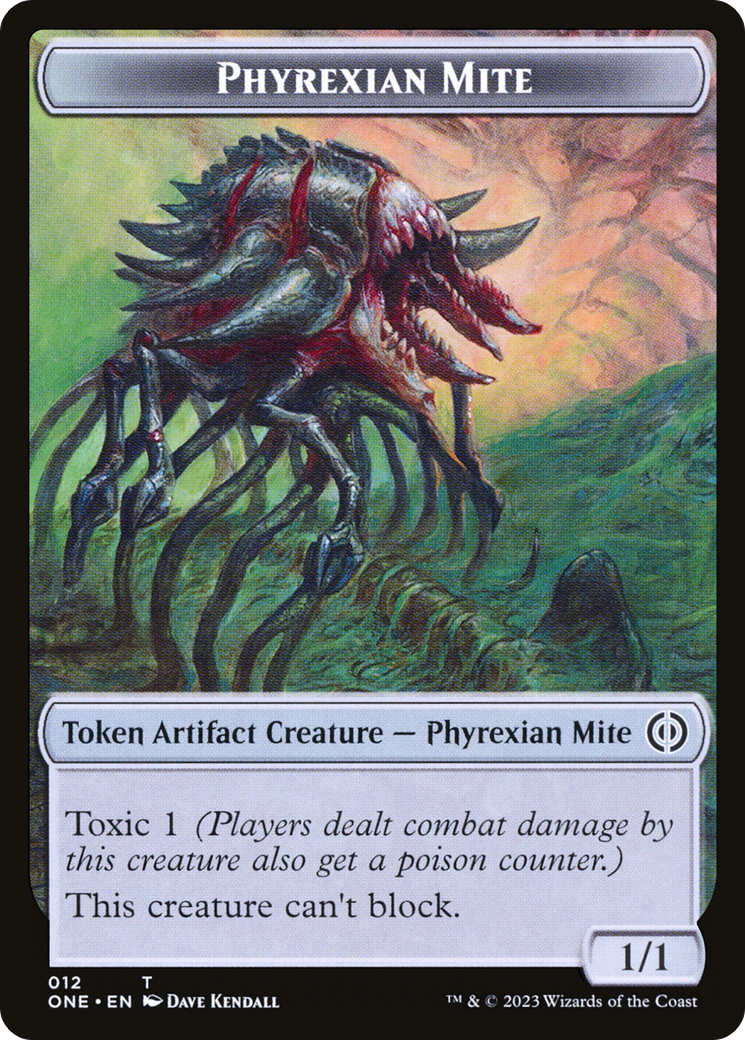 Phyrexian Mite (012) // The Hollow Sentinel Double-Sided Token [Phyrexia: All Will Be One Tokens] | D20 Games