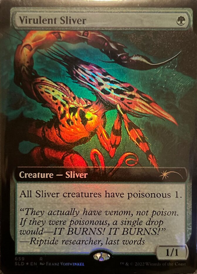 Virulent Sliver (Extended Art) [Secret Lair Drop Promos] | D20 Games