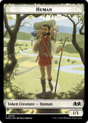 Human // Food (0011) Double-Sided Token [Wilds of Eldraine Tokens] | D20 Games