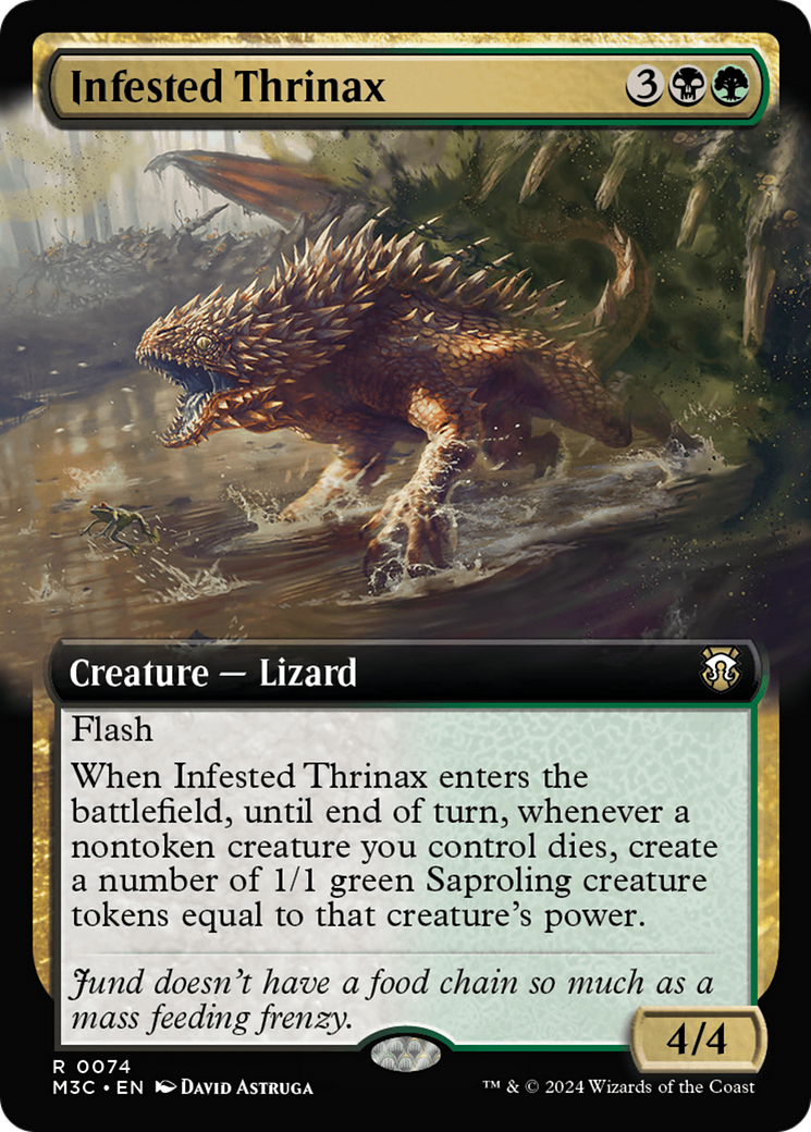 Infested Thrinax (Extended Art) [Modern Horizons 3 Commander] | D20 Games