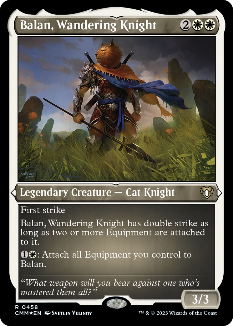 Balan, Wandering Knight (Foil Etched) [Commander Masters] | D20 Games